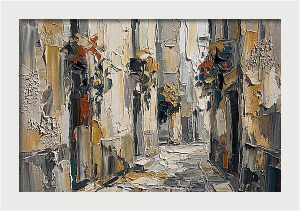 Alleyway Serenity In Palette Knife