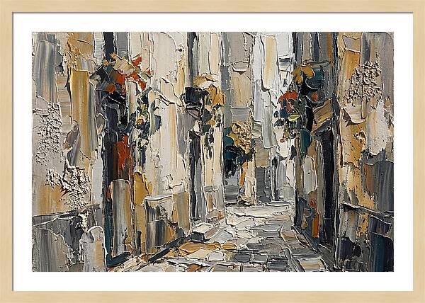Alleyway Serenity In Palette Knife