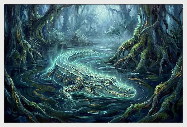Alligator In Swamp
