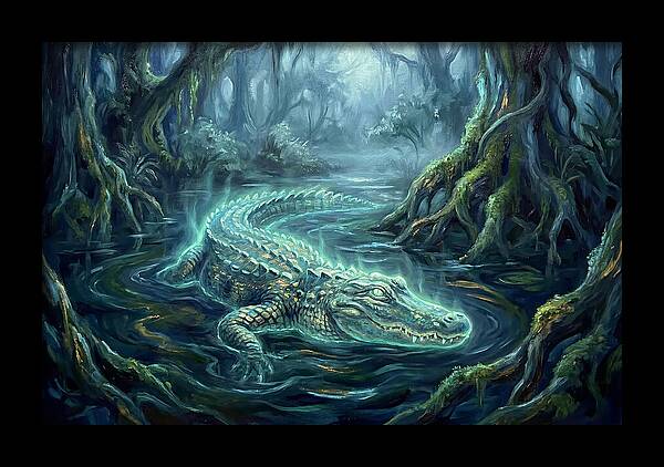 Alligator In Swamp