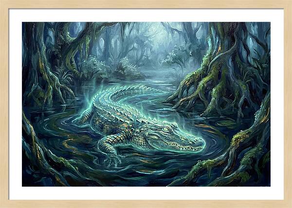 Alligator In Swamp