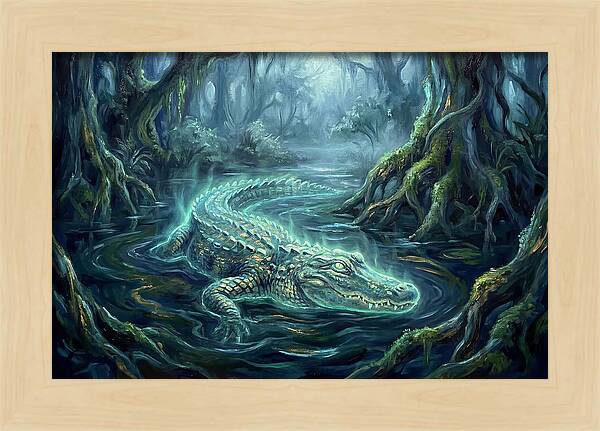 Alligator In Swamp