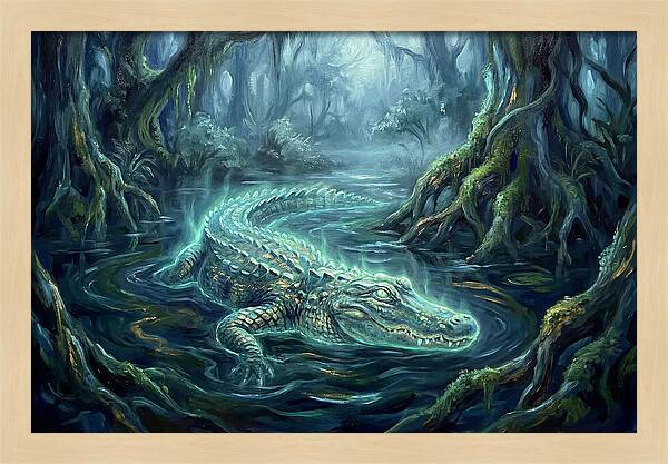 Alligator In Swamp