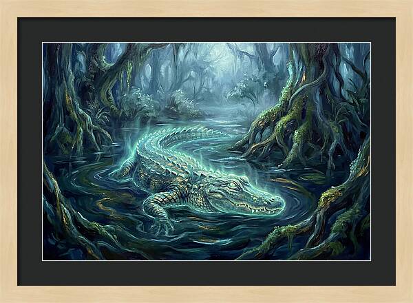 Alligator In Swamp