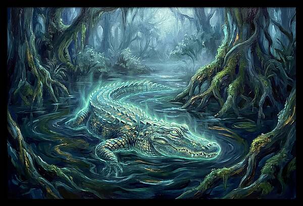 Alligator In Swamp