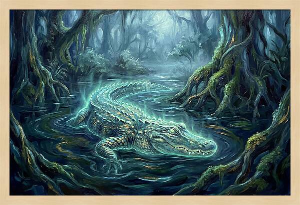 Alligator In Swamp