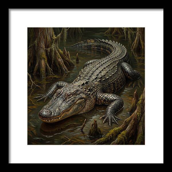 Alligator In Swamp Serenity