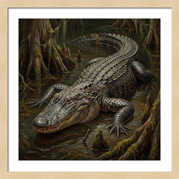 Alligator In Swamp Serenity