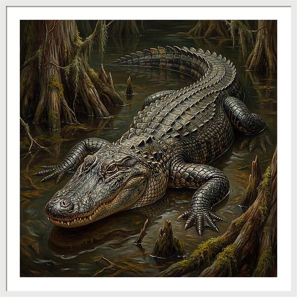 Alligator In Swamp Serenity