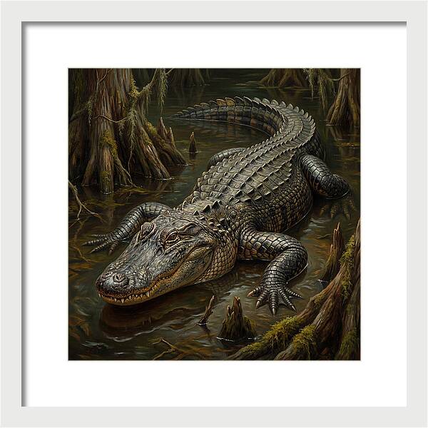 Alligator In Swamp Serenity