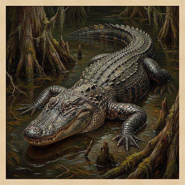 Alligator In Swamp Serenity