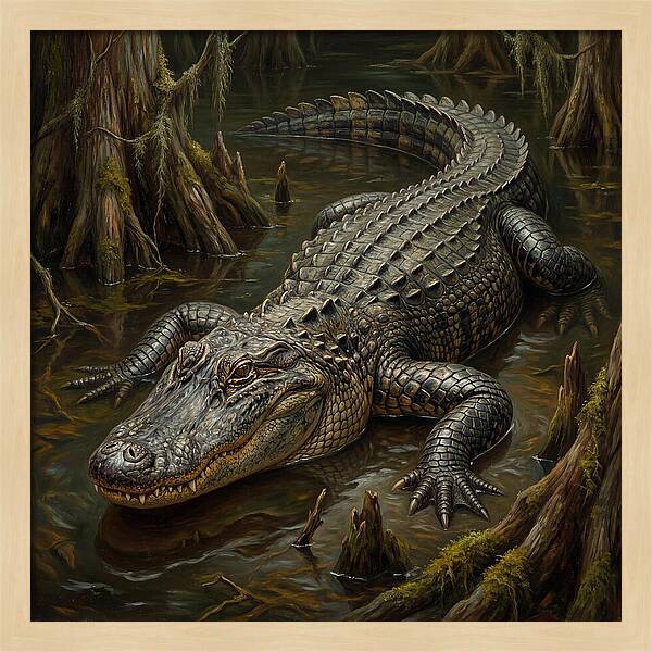 Alligator In Swamp Serenity