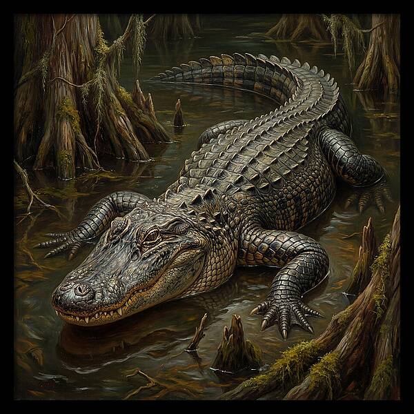 Alligator In Swamp Serenity