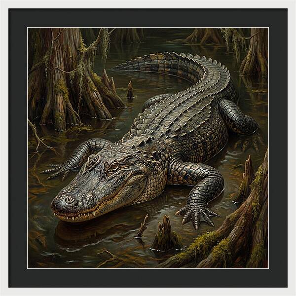Alligator In Swamp Serenity