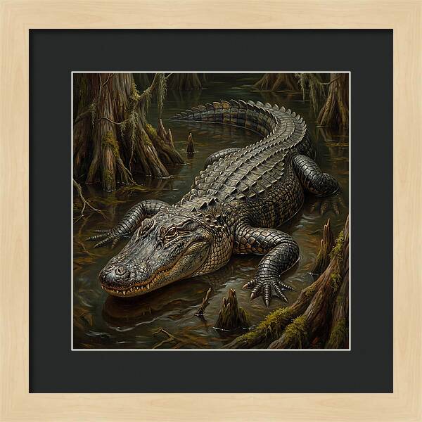 Alligator In Swamp Serenity