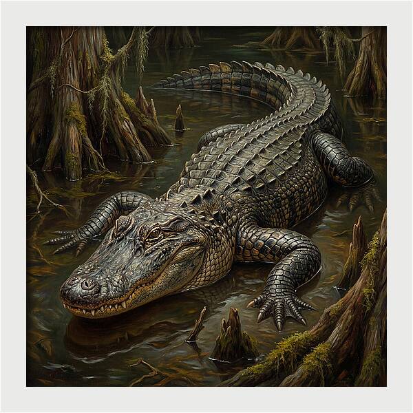 Alligator In Swamp Serenity