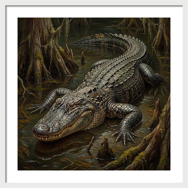 Alligator In Swamp Serenity