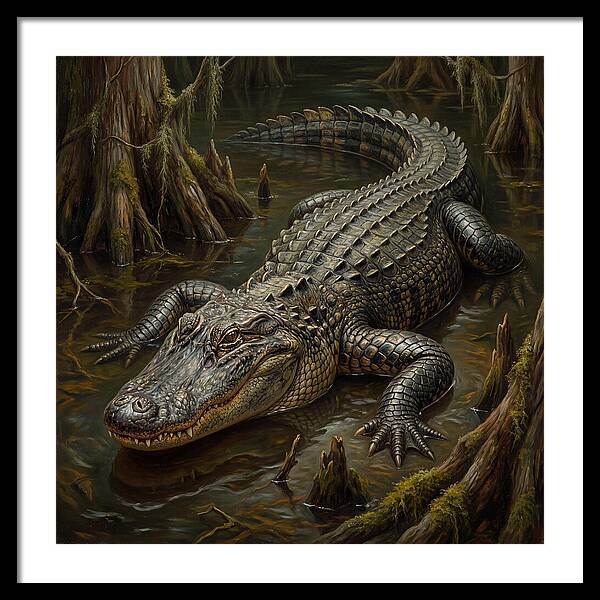 Alligator In Swamp Serenity