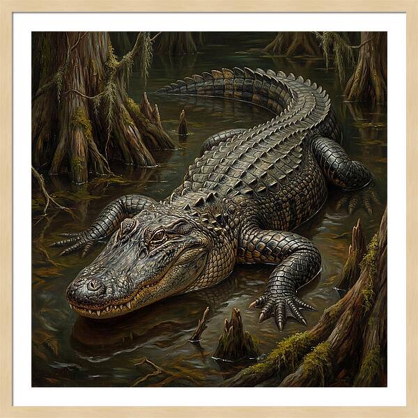 Alligator In Swamp Serenity