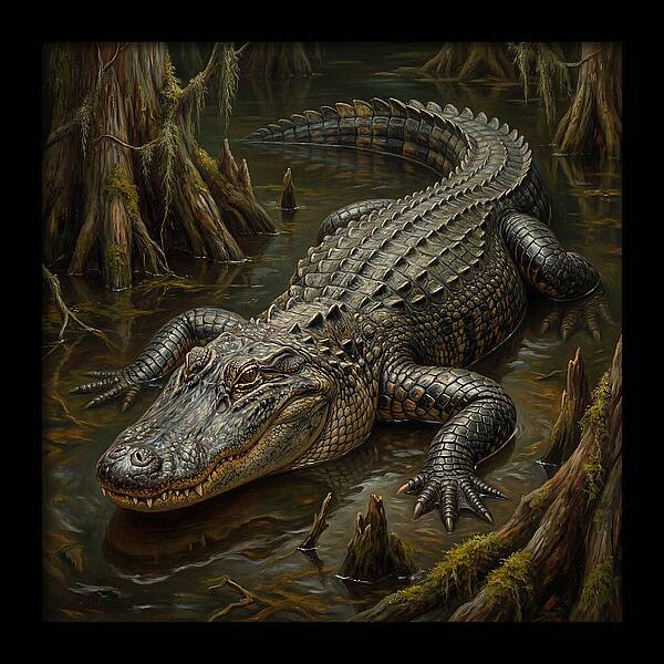 Alligator In Swamp Serenity