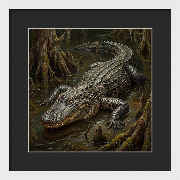 Alligator In Swamp Serenity