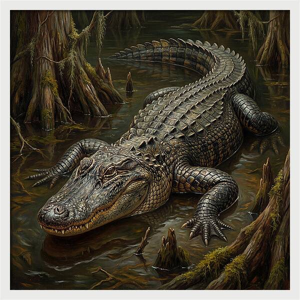 Alligator In Swamp Serenity