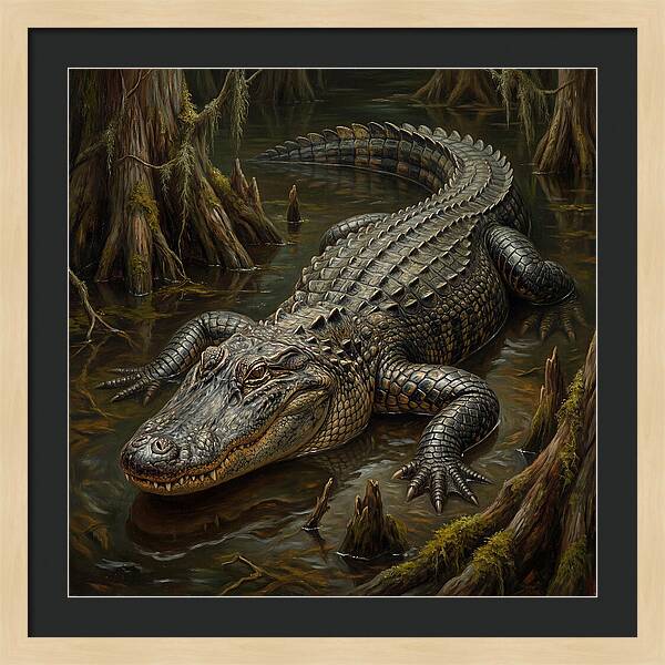 Alligator In Swamp Serenity