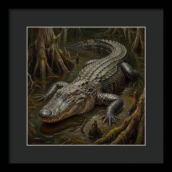 Alligator In Swamp Serenity