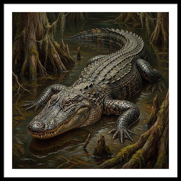 Alligator In Swamp Serenity