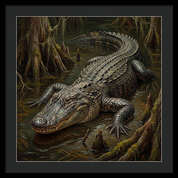 Alligator In Swamp Serenity