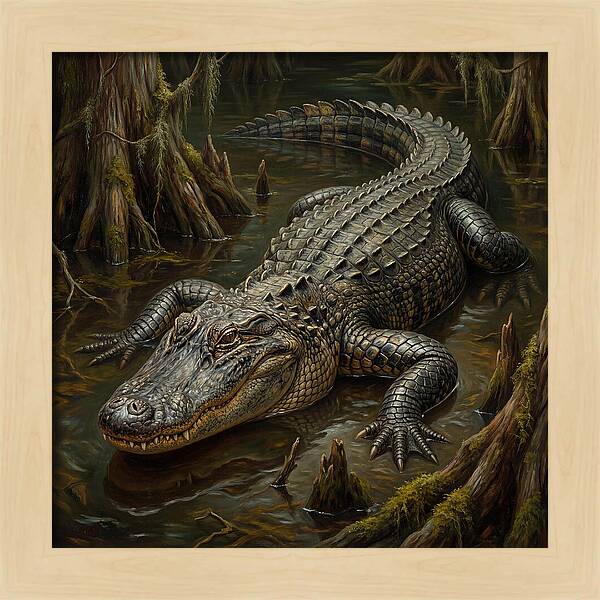Alligator In Swamp Serenity