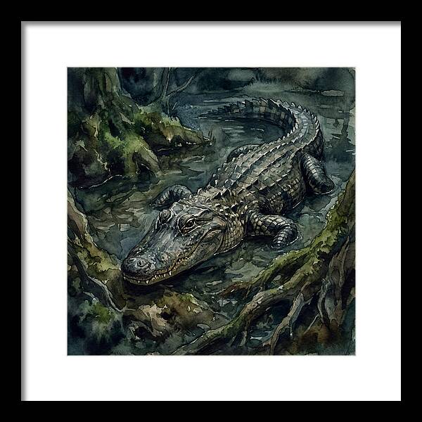 Alligator In Tranquil Waters
