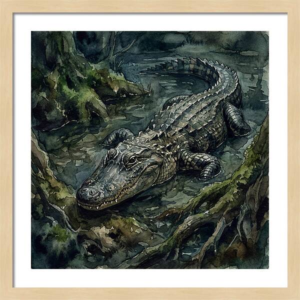 Alligator In Tranquil Waters