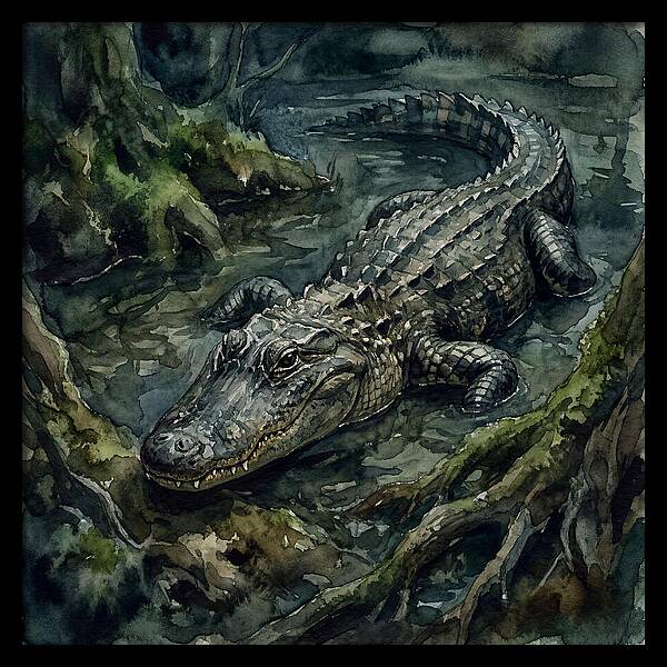 Alligator In Tranquil Waters
