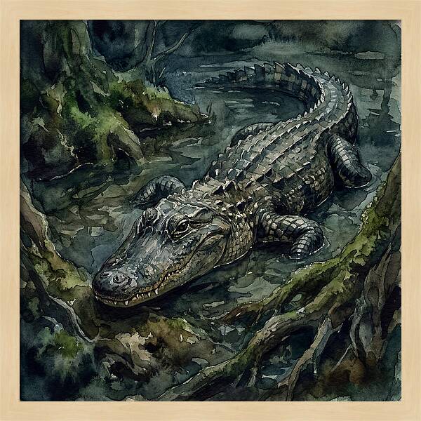 Alligator In Tranquil Waters