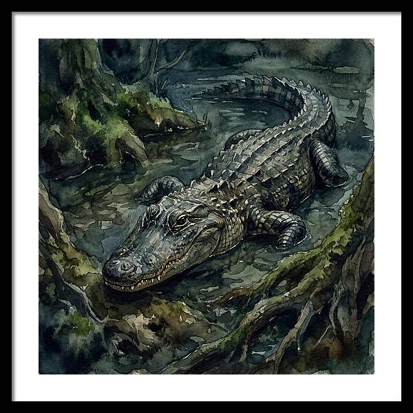 Alligator In Tranquil Waters
