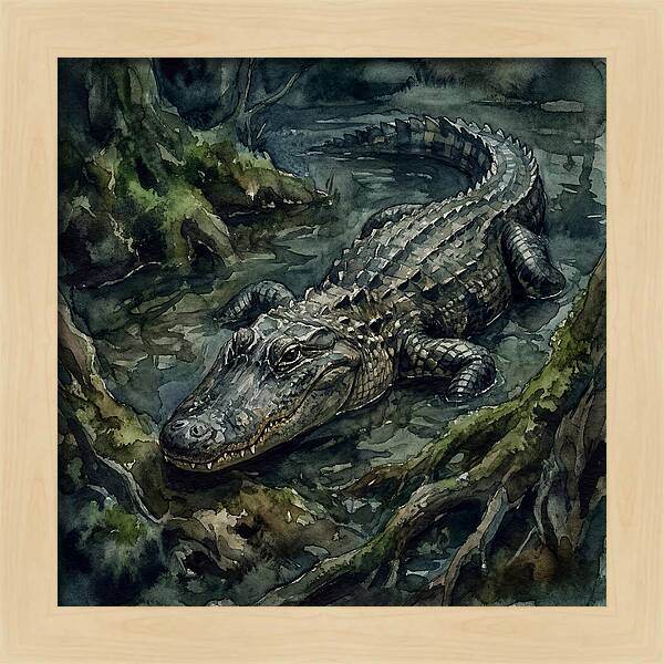 Alligator In Tranquil Waters