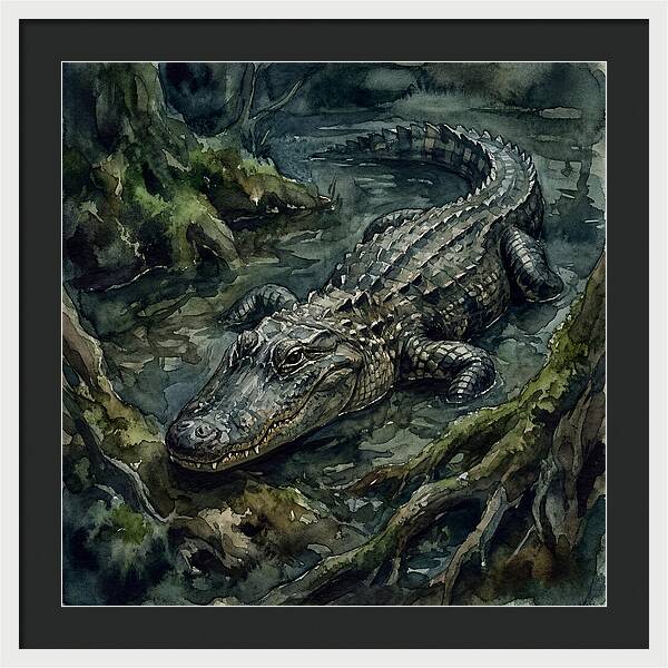 Alligator In Tranquil Waters