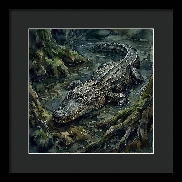 Alligator In Tranquil Waters