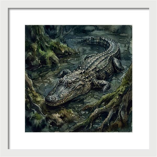 Alligator In Tranquil Waters