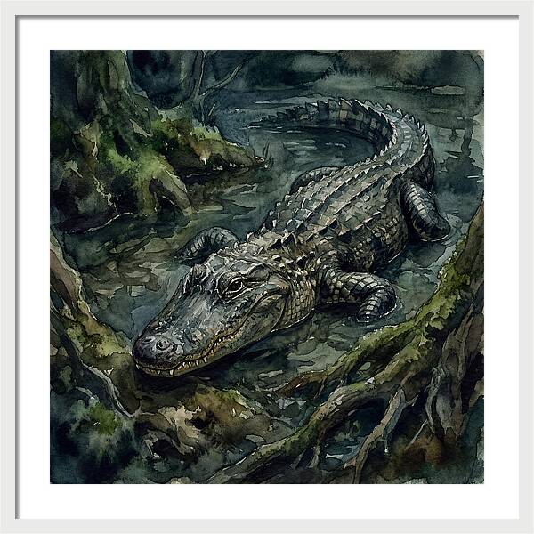 Alligator In Tranquil Waters