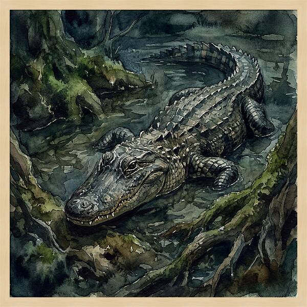 Alligator In Tranquil Waters