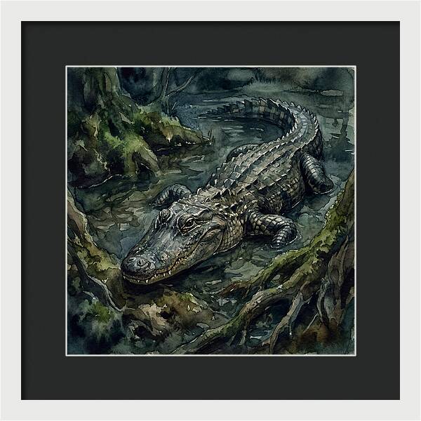Alligator In Tranquil Waters