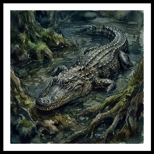 Alligator In Tranquil Waters