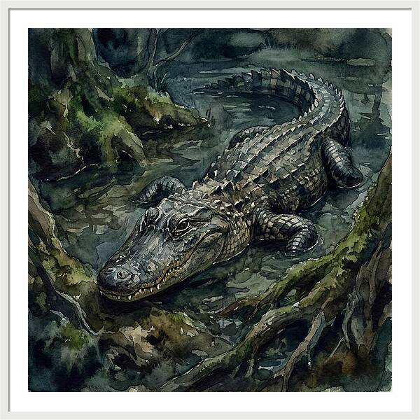 Alligator In Tranquil Waters