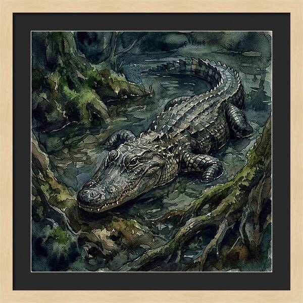 Alligator In Tranquil Waters