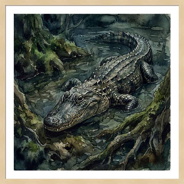 Alligator In Tranquil Waters