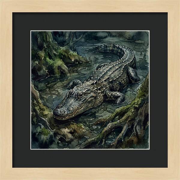 Alligator In Tranquil Waters