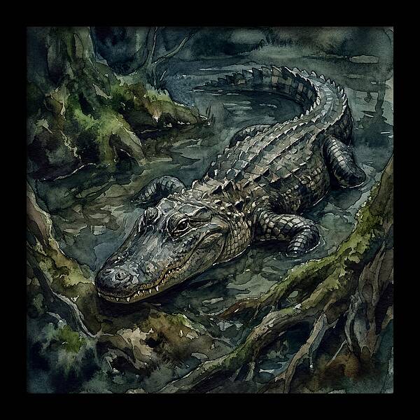 Alligator In Tranquil Waters