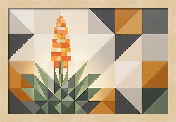 Aloe Plant In Geometric Harmony